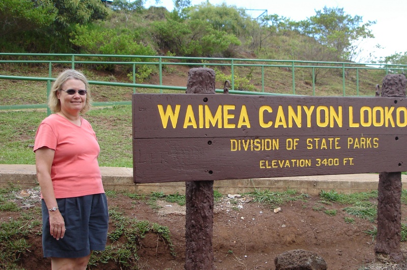 Kauai 012 Cathy Waimea Canyon